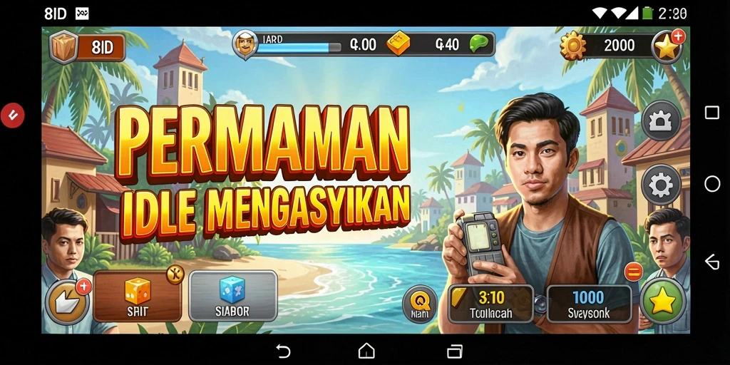Tampilan menarik dari gameplay 8ID yang penuh warna dan interaktif.