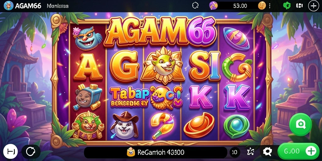 Tampilan gameplay mengasyikkan dari AGAM66 dengan efek visual yang menarik.