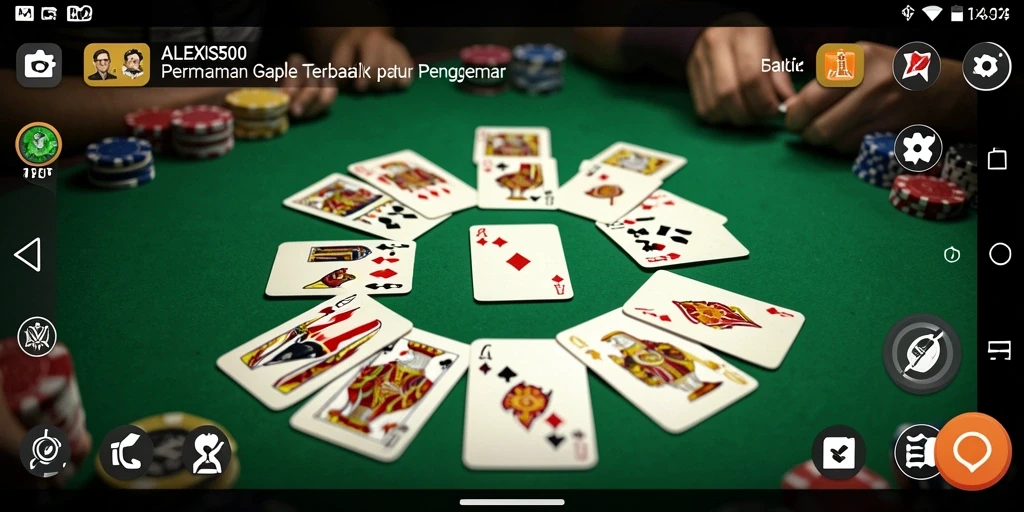 Tampilan gameplay Gaple seru dan menantang di ALEXIS500.