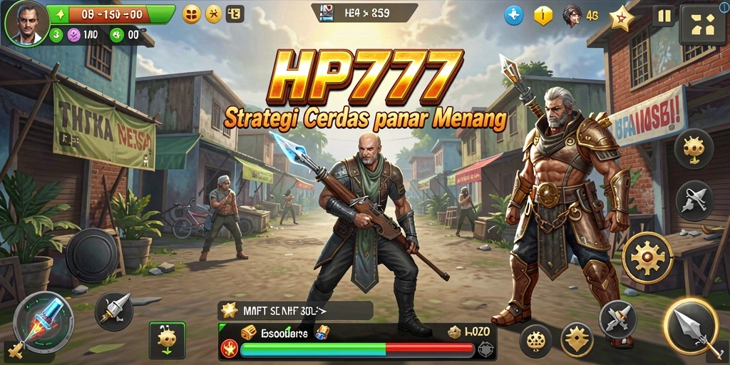 Screenshot gameplay HP777 menunjukkan pertempuran strategi yang intens.