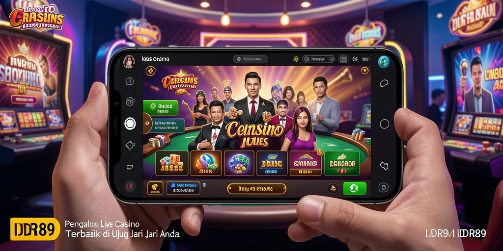 Gameplay Live Casino yang imersif dan interaktif.