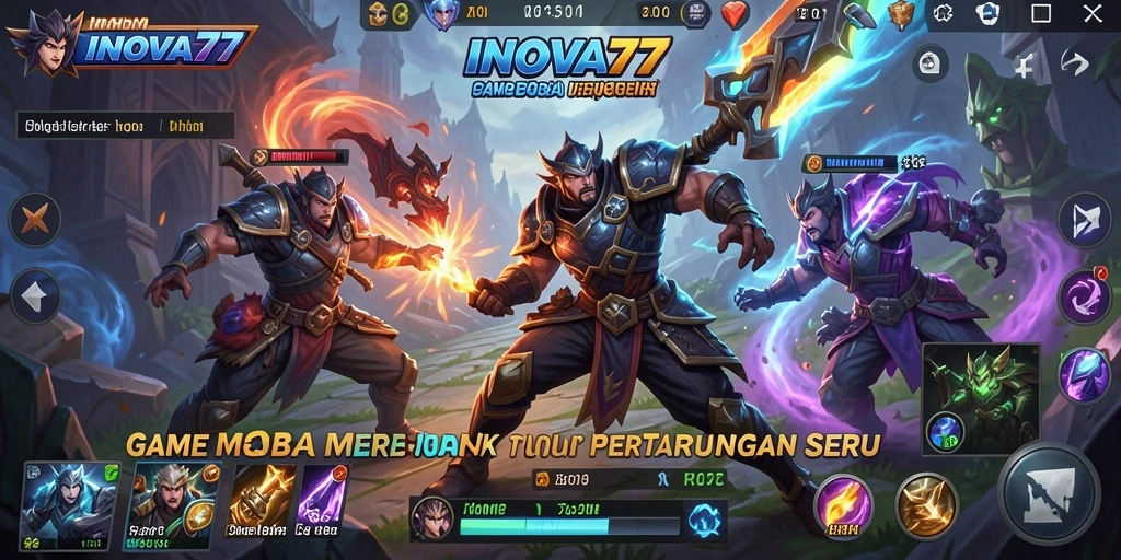 Tangkapan layar gameplay seru INOVA77 dalam aksi MOBA.