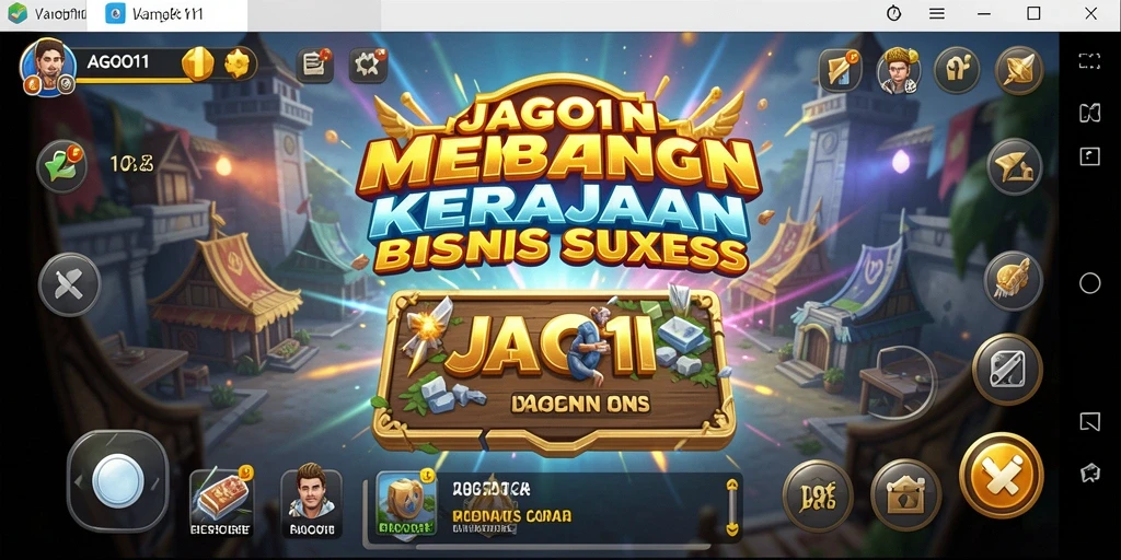 Tampilan gameplay JAGO11 dengan elemen bisnis Tycoon yang menarik.