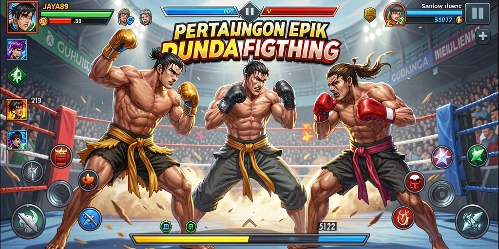 Screenshot gameplay JAYA89 menampilkan pertarungan yang intens dan aksi seru.