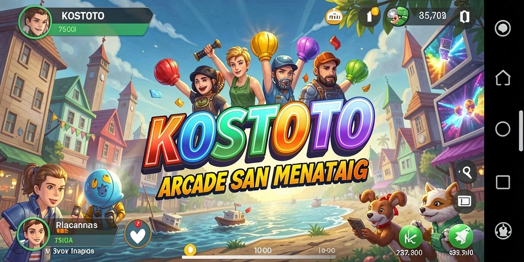 Screenshot KOSTOTO menampilkan aksi gameplay Arcade yang mendebarkan.