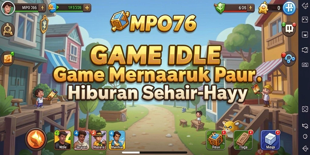 Screenshot gameplay MPO76 yang menampilkan aksi santai dalam game Idle.