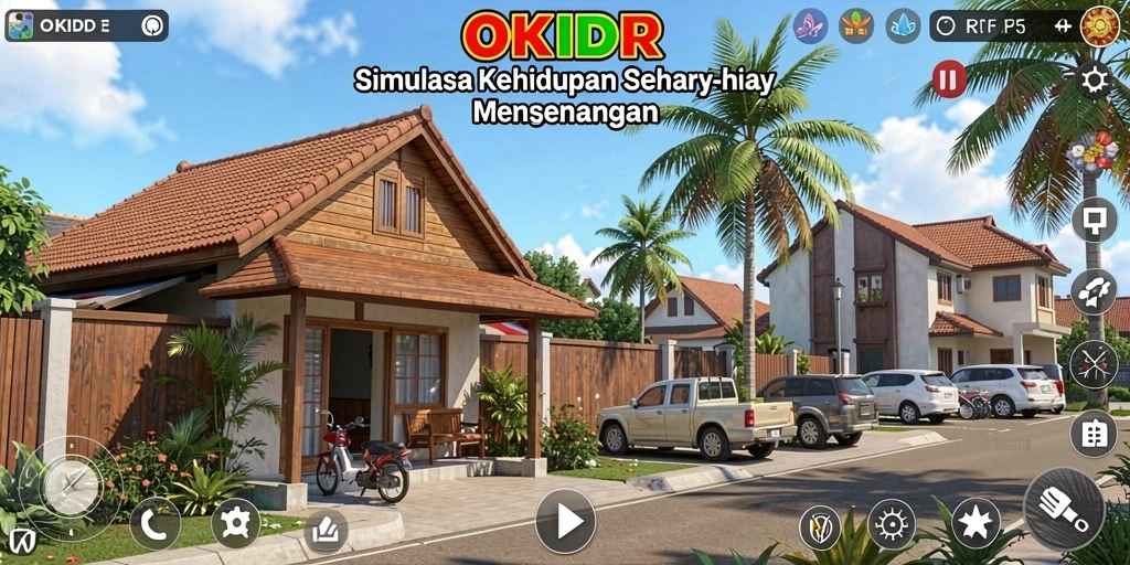 Screenshot gameplay OKIDR menampilkan aktivasi interaksi karakter.