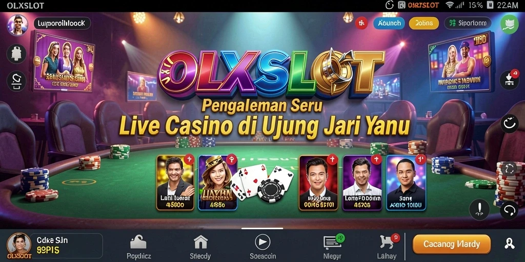 Tampilan gameplay seru dan interaktif dari aplikasi Live Casino.