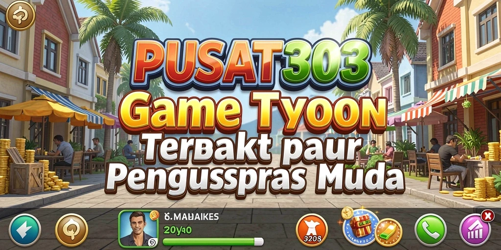 Gameplay PUSAT303 menampilkan simulasi bisnis yang menarik.