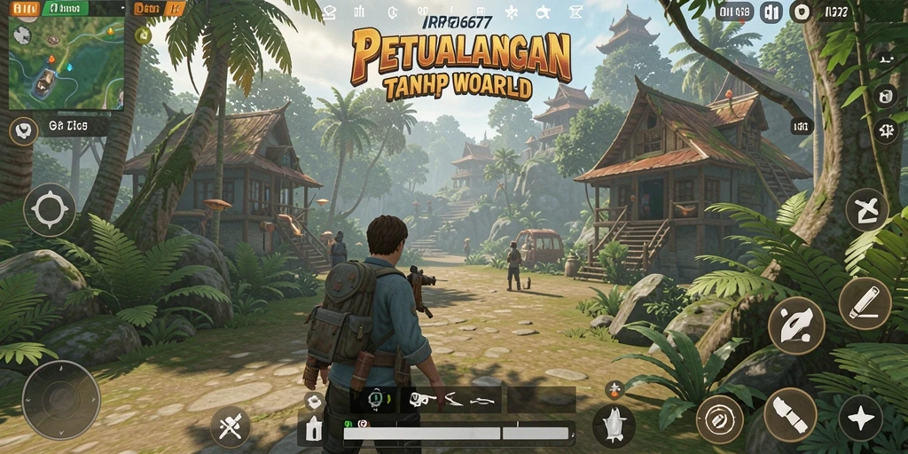 Menggambarkan aksi seru dalam dunia terbuka RP6677.