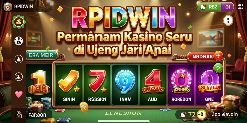 Screenshot utama RPIDWIN menampilkan gameplay Kasino yang mendebarkan.