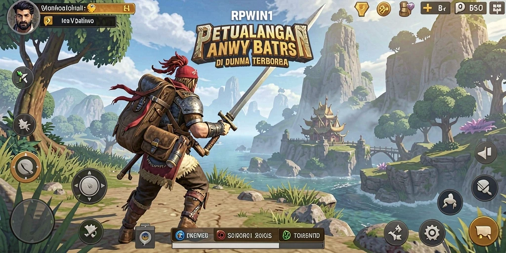 Tampilan gameplay mendebarkan di dunia terbuka yang luas.
