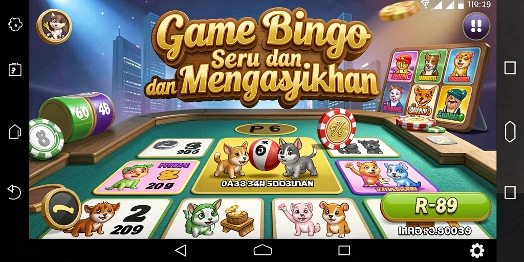 Tampilan gameplay Bingo yang seru dan menarik di RR89.