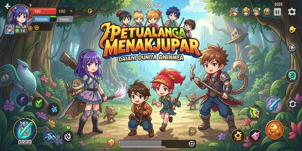 Tangkapan layar gameplay S80 menampilkan aksi pertarungan karakter Anime.
