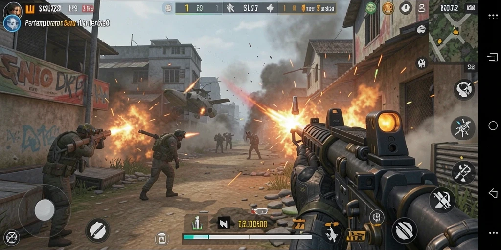 Tampilan gameplay SL72 yang mendebarkan dan penuh aksi.