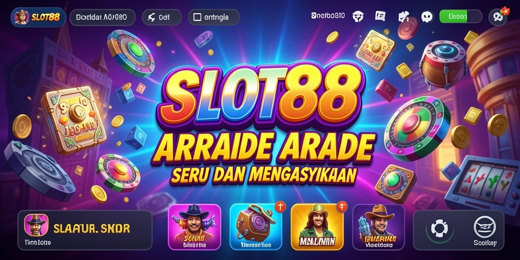 Tampilan gameplay SLOT88 yang penuh warna dan dinamis.
