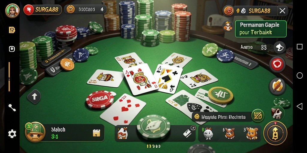Tampilan gameplay seru dan interaktif dalam SURGA88.