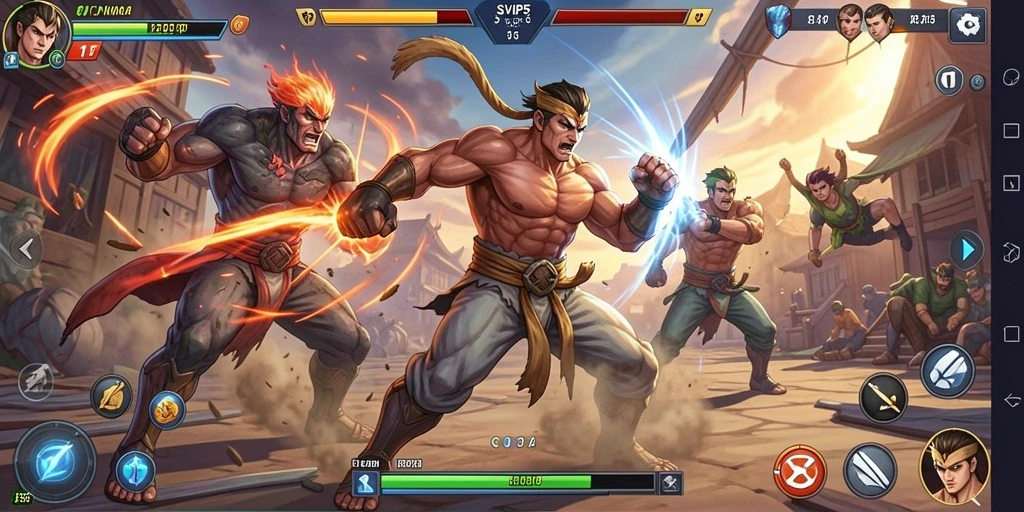 Tampilkan gameplay pertarungan yang mendebarkan dalam SVIP5.