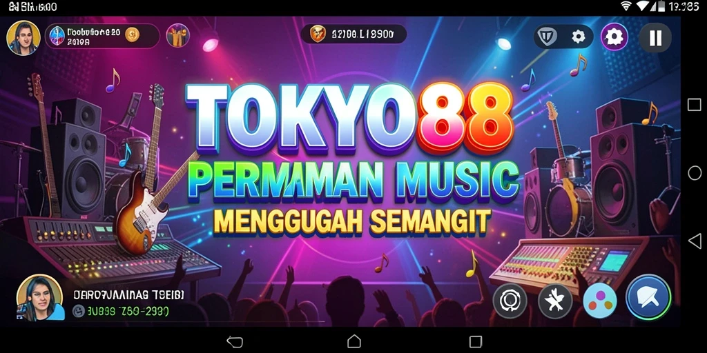Tampilan menarik dari gameplay TOKYO88 yang penuh musik.